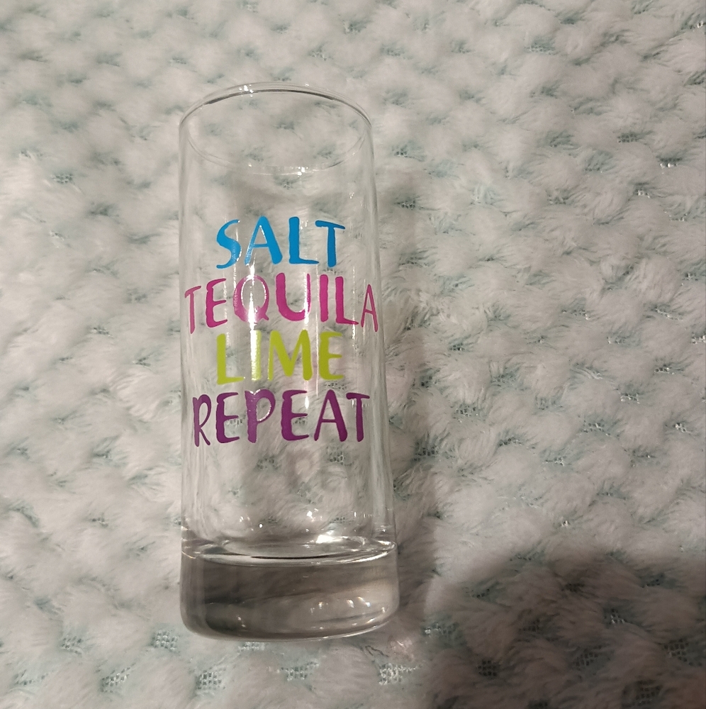 Set of 4 Colorful Text Shot Glasses